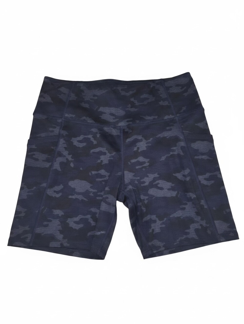 High-Rise Navy Camo Women’s Bike Shorts